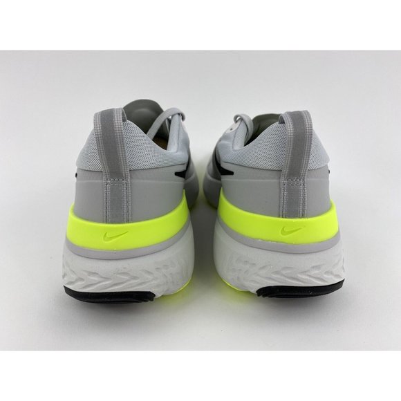 NEW Nike React Miller Grey Neon Green Men's Running Shoes Sneakers Yellow - Picture 6 of 12
